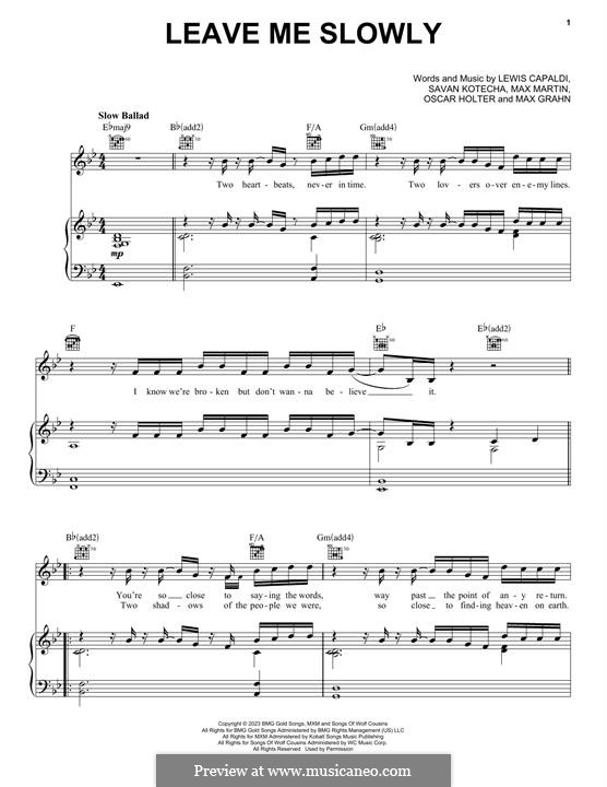 Leave Me Slowly (Lewis Capaldi): Leave Me Slowly (Lewis Capaldi) by Max Martin