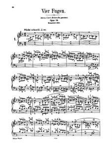 Четыре фуги, Op.72: Для фортепиано by Роберт Шуман