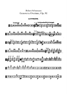 Геновева, Op.81: Увертюра – партии тромбонов by Роберт Шуман