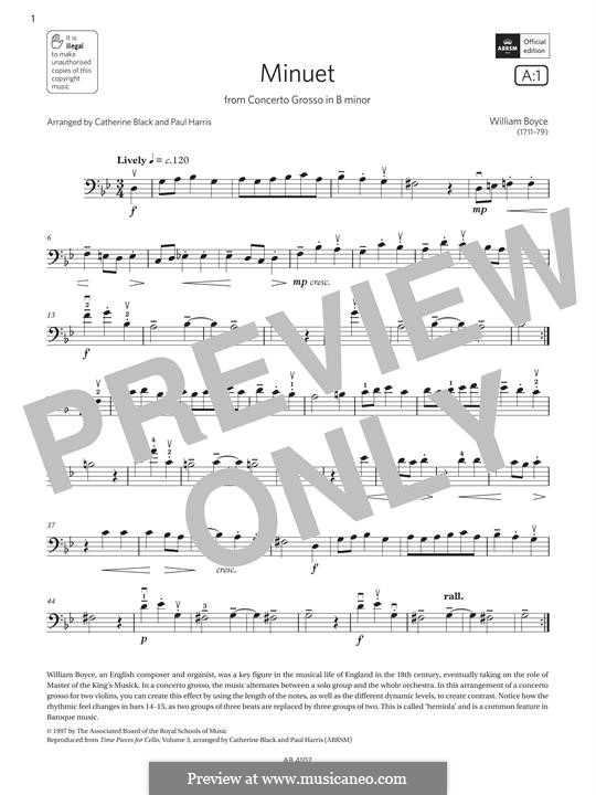 Minuet: Менуэт by Уильям Бойс