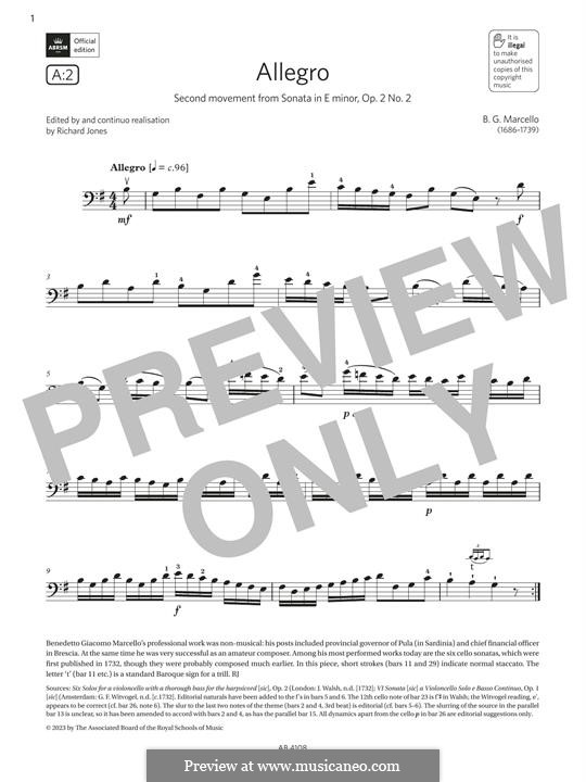 Allegro: Аллегро by Бенедетто Марчелло