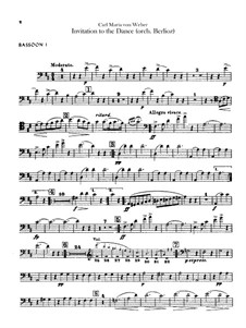 Приглашение к танцу, J.260 Op.65: Для оркестра – партии фаготов by Карл Мария фон Вебер