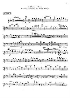 Концерт для кларнета с оркестром No.1, J.114 Op.73: Партии by Карл Мария фон Вебер