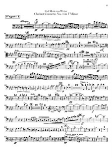 Концерт для кларнета с оркестром No.1, J.114 Op.73: Партии by Карл Мария фон Вебер