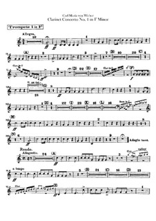Концерт для кларнета с оркестром No.1, J.114 Op.73: Партии by Карл Мария фон Вебер