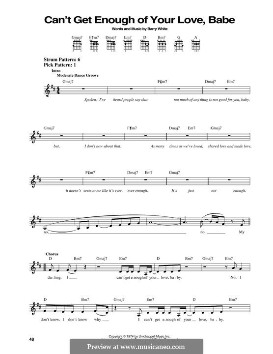 Can't Get Enough of Your Love, Babe: Для гитары by Barry White