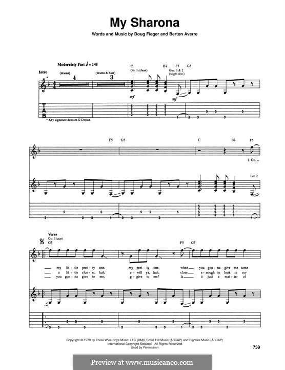 My Sharona (The Knack): Для гитары by Berton Averre, Douglas Fieger