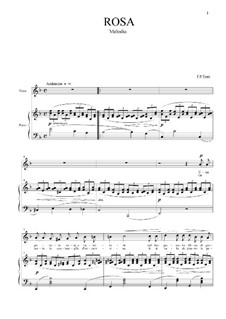Rosa: Для голоса и фортепиано by Франческо Паоло Тости