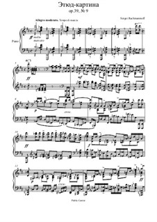 Этюды-картины, Op.39: Этюд No.9 by Сергей Рахманинов
