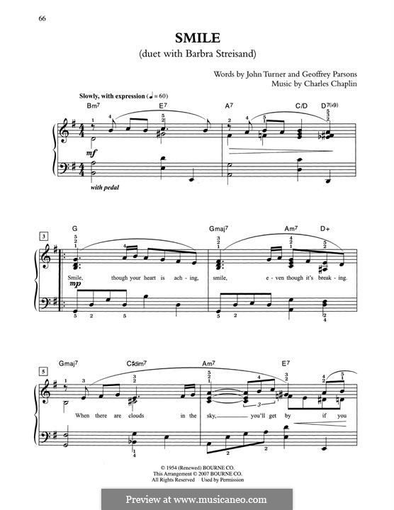 Smile: Для фортепиано by Charles Chaplin