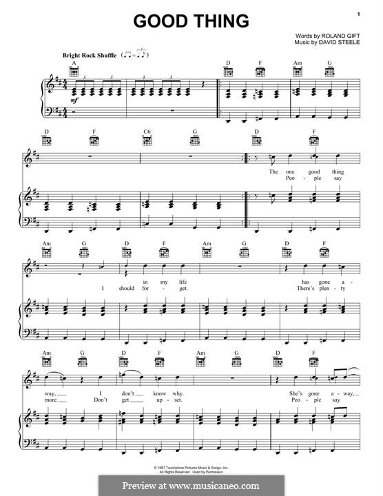 Good Thing (Fine Young Cannibals): Для голоса и фортепиано (или гитары) by David Steele, Roland Gift