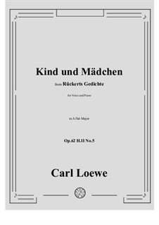 Kind und Mädchen, H II No.5: A flat Major by Карл Лёве