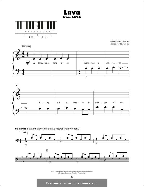 Lava (from Lava): Для фортепиано by James Murphy