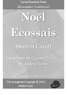 Noël Ecossais (Scotch Carol): For clarinet quintet by Александр Гильман