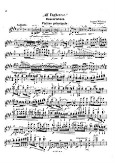 All' ungherese (after Franz Liszt): Для скрипки и фортепиано – партия скрипки by Август Вильгельми