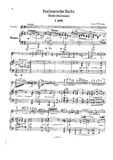 Итальянская сюита по Паганини: Для скрипки и фортепиано by Август Вильгельми