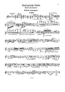 Итальянская сюита по Паганини: Для скрипки и фортепиано – партия скрипки by Август Вильгельми