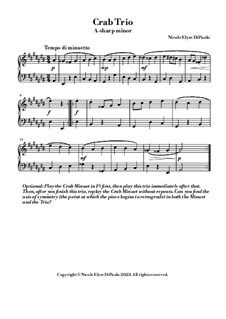 Opening Doors - A# minor - Crab Trio (Elementary Piano Piece in A-sharp minor): Opening Doors - A# minor - Crab Trio (Elementary Piano Piece in A-sharp minor) by Nicole DiPaolo