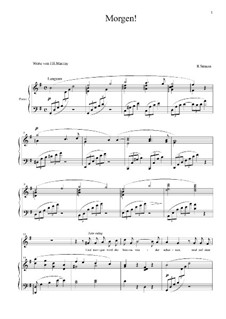 No.4 Morgen!: Для голоса и фортепиано by Рихард Штраус