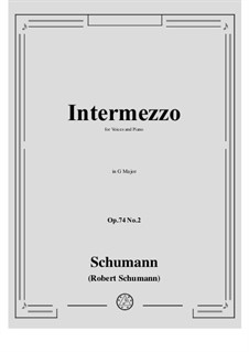 No.2 Intermezzo: G Major by Роберт Шуман