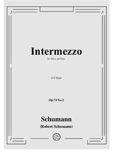 No.2 Intermezzo: E Major by Роберт Шуман