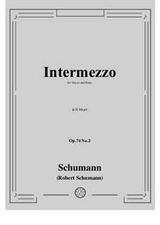 No.2 Intermezzo: G Major by Роберт Шуман