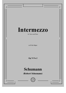 No.2 Intermezzo: D flat Major by Роберт Шуман