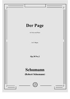 Три стихотворения, Op.30: No.2 Der Page (Le page) in C Major by Роберт Шуман