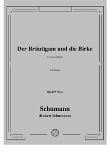 Три стихотворения, Op.119: No.3 Der Brautigam und die Birke in E Major by Роберт Шуман