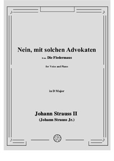 Летучая мышь: Nein, mit solchen Advokaten (No.2) in G Major by Иоганн Штраус (младший)