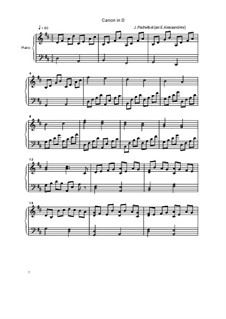 Piano version: Для одного исполнителя by Иоганн Пахельбель