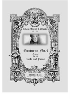 Шесть ноктюрнов для альта и фортепиано, Op.186: Nocturne No.4 in G major by Ян Калливода