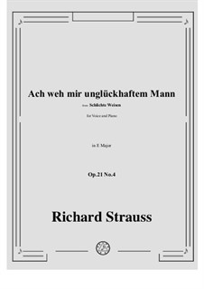 No.4 Ach weh mir unglückhaftem Mann: E Major by Рихард Штраус