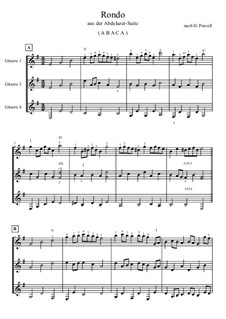 Абделазар, или Месть мавра, Z.570: Rondo. Arrangement for trio guitars by Генри Пёрсел