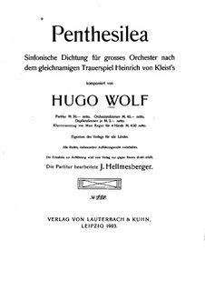 Пентесилея. Симфоническая поэма: Партитура by Хуго Вольф