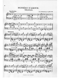 Pensées d'amour, Op.13 No.3: Pensées d'amour by Германн Адольф Волленгаупт
