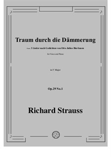 No.1 Traum Durch die Dämmerung: Фа мажор by Рихард Штраус