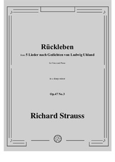 No.3 Rückleben: C sharp minor by Рихард Штраус