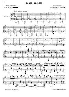 Пляска смерти, Op.40: Для фортепиано by Камиль Сен-Санс