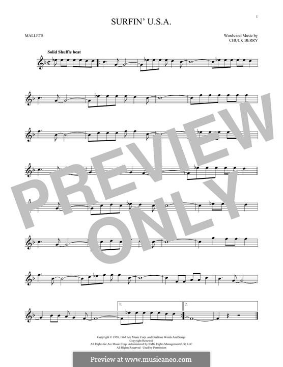 Surfin' U.S.A. (The Beach Boys): For mallets by Chuck Berry