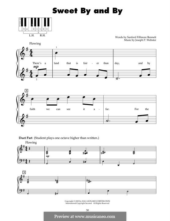 Sweet By and By: Для фортепиано by Joseph Philbrick Webster