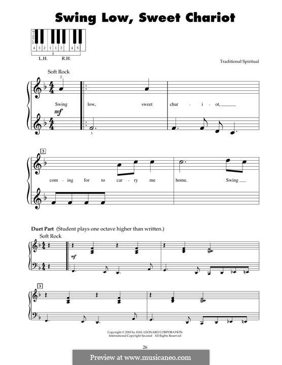 Swing Low, Sweet Chariot: Для фортепиано by folklore