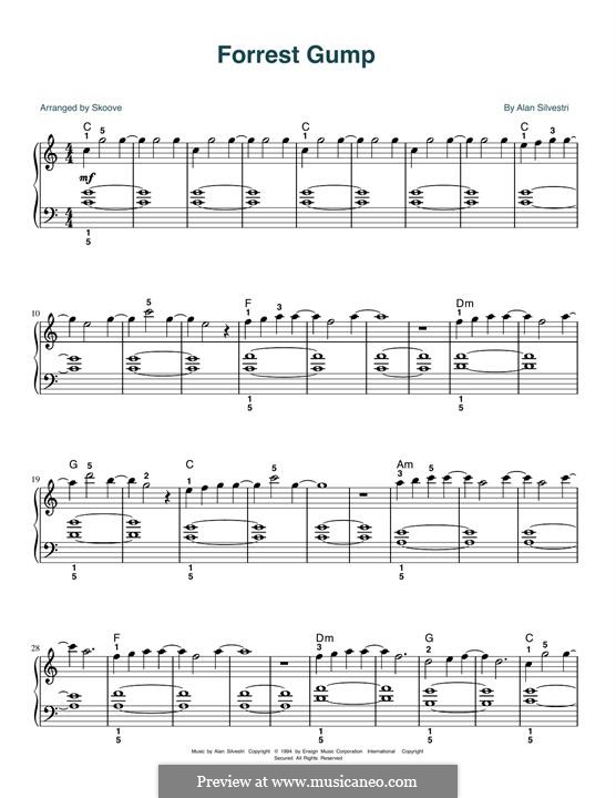 Forrest Gump Suite (Theme): Для фортепиано by Alan Silvestri