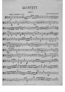 Фортепианный квинтет ми-бемоль мажор, Op.44: Партия альта by Роберт Шуман