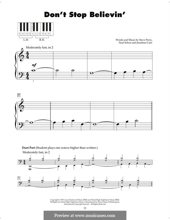 Instrumental version: Для фортепиано by Jonathan Cain, Neal Schon, Steve Perry