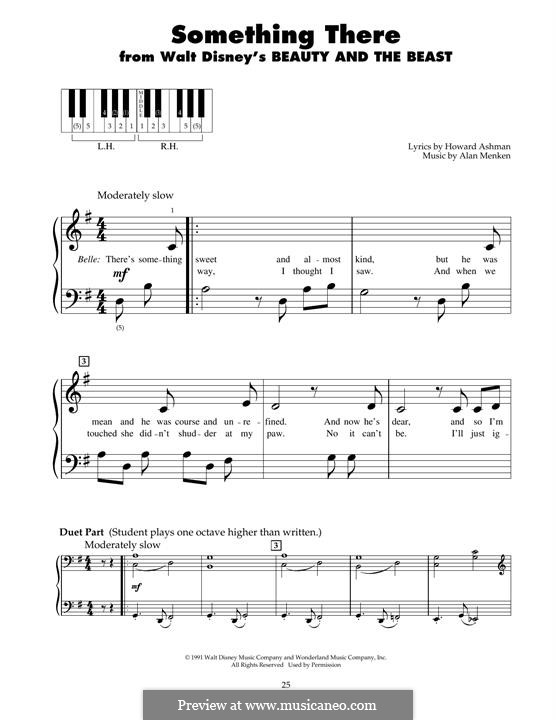 Something There (from Beauty and the Beast): Для фортепиано by Alan Menken