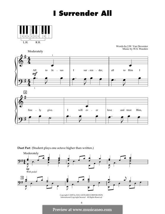 Всё Иисусу отдаю я: Для фортепиано by Winfield Scott Weeden