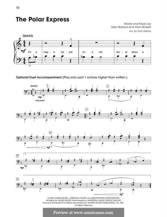 The Polar Express: Для фортепиано by Alan Silvestri, Glen Ballard