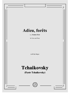 Орлеанская дева, TH 6: Adieu, forêts in B flat Major by Петр Чайковский