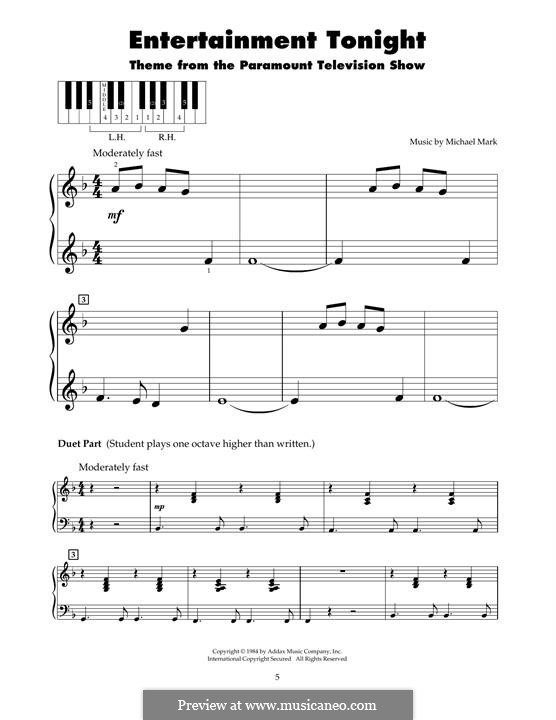 Entertainment Tonight: Для фортепиано by Michael Mark